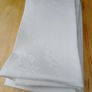 Vintage linen napkins, White linen Damask Image 2