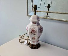 Vintage Floral Ceramic Table Lamp