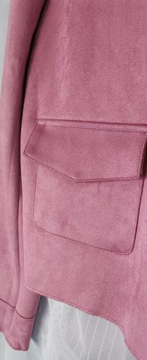 Lovely Faux Suede pink Jacket from Dunnes. Size Sml.