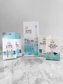 New Spotlight Oral Care Children's Sonic Toothbrush Full Bundle Set