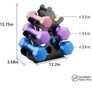 Dumbbell Rack Stand Dumbbells Not Included with Soft Rubber Protection, Ergonomic Handle & Coral-Inspired Style Compact Weight Storage Solution Image 2
