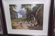 a large oil painting on board by a irish artist donal mcnaughton