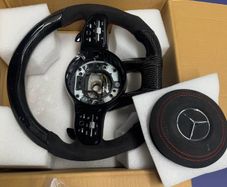 Mercedes W205 Carbon Fiber LED Steering Wheel | Alcantara | Airbag Included | C63 C43 E63 GLC
