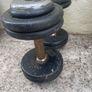 Full set of weights and 20kg Olympic bar Image 10
