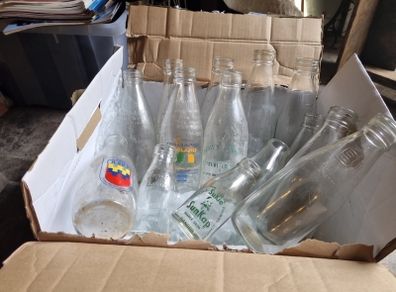 job lot vintage irish Milk Bottles