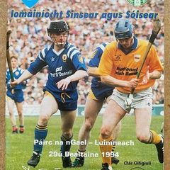 Very Rare 1994 Clare v Tipperary - GAA Munster Senior Hurling Championship Quarter Final Programme