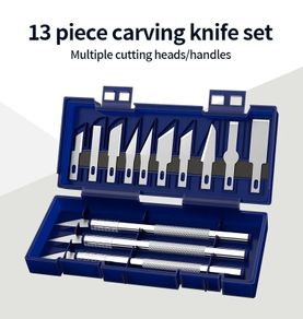 13Pcs Metal Carving Knife Pen Style Art Seal Cutting Manual Combination Paper Cuttings Non-Slip Gadget DIY Precision Repair Tool
