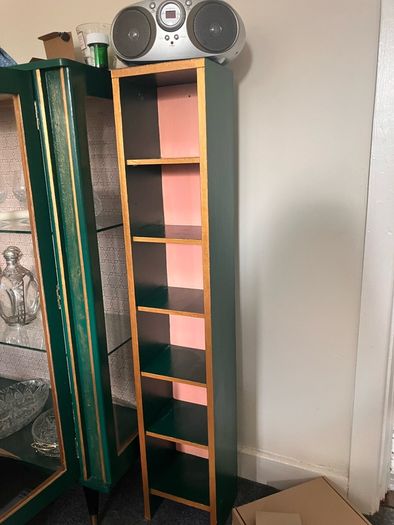 Glass Cabinet with lock and key and CD Shelf