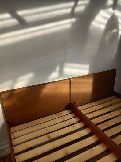 Danish mid-century modelled handmade beds