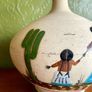 Vintage Folk Art Vase Image 4