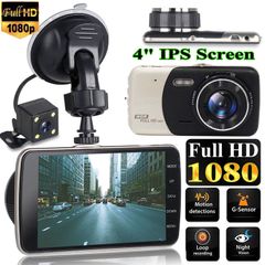 4'' Dual Lens Camera HD 1080P Dash Windscreen Black Box Accident Van Truck Car DVR Vehicle Video Dash Cam Recorder G-Sensor