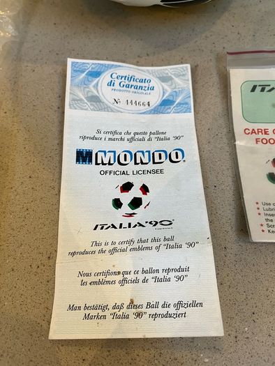 Coca Cola Italia 90 World Cup Football Extremely Rare