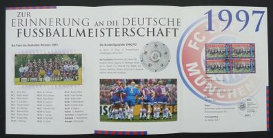 1997 Germany The German Soccer Champion FC Bayern Munchen Stamp Presentation Pack