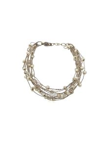 Vintage 925 Sterling Silver & Freshwater Pearls Bracelet