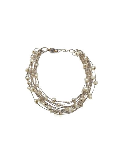 Vintage 925 Sterling Silver & Freshwater Pearls Bracelet