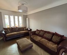 Vintage Tetrad Cleveland 3 & 4 seater sofa suite with footstool