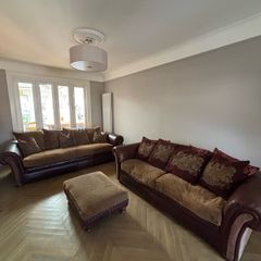Vintage Tetrad Cleveland 3 & 4 seater sofa suite with footstool