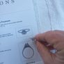 Diamond cluster engagement ring with papers Image 7