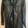 H&M Black Faux Leather Shirt Dress  Size S Image 7