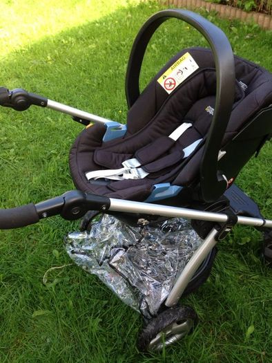 Mamas and Papas Pushchair, Car Seat,  2 rain covers