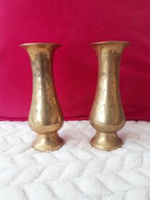 Brass Flower Holder X 2