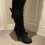 Ladies Black Suede Thigh high boots Size 40/UK6.5 Image 10