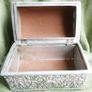 Antiqued Silver Plated Chest Jewelry Box Image 6
