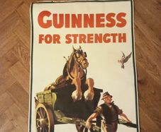 Guinness  For Strength authentic print by Irish museum  no 9 in a series  from original artwork by John Gilroy 1949 guinness Ltd authentic advertising 1980scomes from a demolished pub great presents gift man cave collectors bar memorabilia signs vinta
