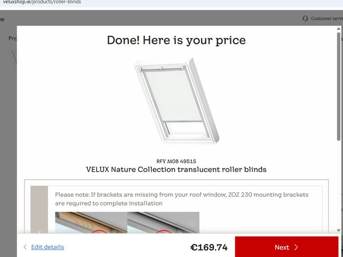 Velux blind