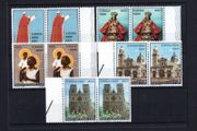 1970 Vatican City The Journey of Pope Paul Vi to Asia and Oceania Commemorative Stamps Pairs Mint Never Hinged (MNH)