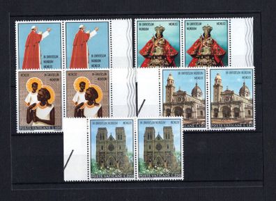 1970 Vatican City The Journey of Pope Paul Vi to Asia and Oceania Commemorative Stamps Pairs Mint Never Hinged (MNH)