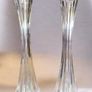 Vintage Failte Crystal Handcut Full Lead Crystal Glass Bowl and Vintage Tipperary Crystal Tall Ribbed Candlesticks Set Image 3