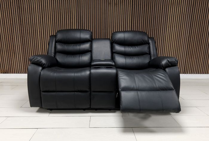 Roma Leather Wireless Charging Recliner Sofa Set