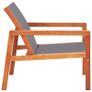 Garden Lounge Chair Grey Solid Eucalyptus Wood and Textilene Image 3