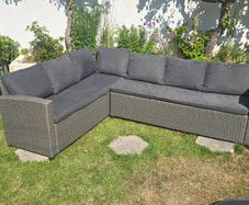 Outdoor Patio Garden Furniture Rattan Sofa Set with Table