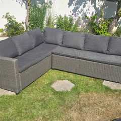 Outdoor Patio Garden Furniture Rattan Sofa Set with Table