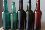 Lot of 5 vintage Guinness bottles