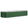 Garden Raised Bed Galvanised Steel 224x80x36 cm Green Image 3