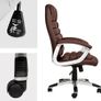 Executive Office Chair Swivel Chair With Padded Armrests Brown Nationwide Delivery Image 2