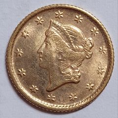 USA 1 dollar gold coin 1854 type1
