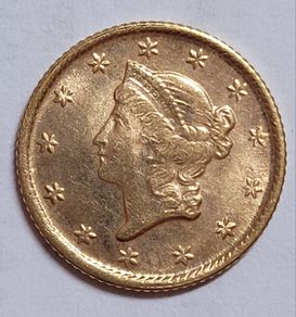 USA 1 dollar gold coin 1854 type1