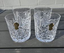 Vintage Set Of 4 Waterford Crystal Large Whiskey Glasses