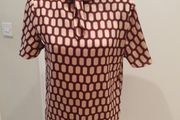 Zara geometric silky feel top xs uk10