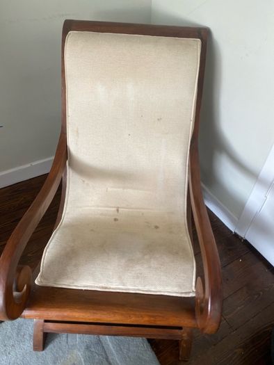 Pair of solid wood  armchairs