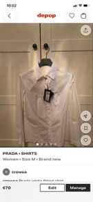 Prada ladies white shirt