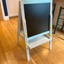 kids easel floor standing magnetic white and black board Image 4