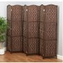 Natural 6 Panel Hand Made Wicker Room Divider Image 2