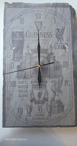 Guinness & Liverpool FC Slate Clock