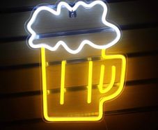 Beer Shaped Neon Sign USB Operated (14.2inch x1 2.2inch)