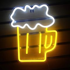 Beer Shaped Neon Sign USB Operated (14.2inch x1 2.2inch)